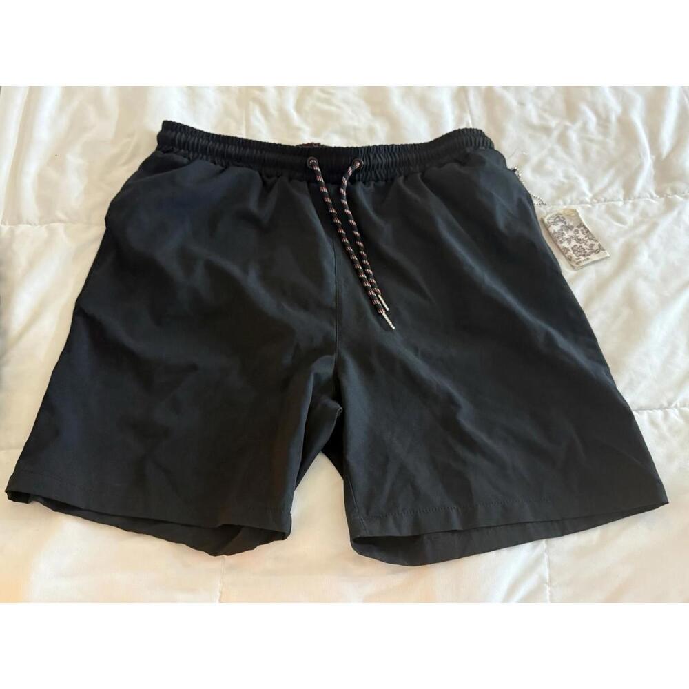 Men's Swim Shorts Size X-Large, Black/Red